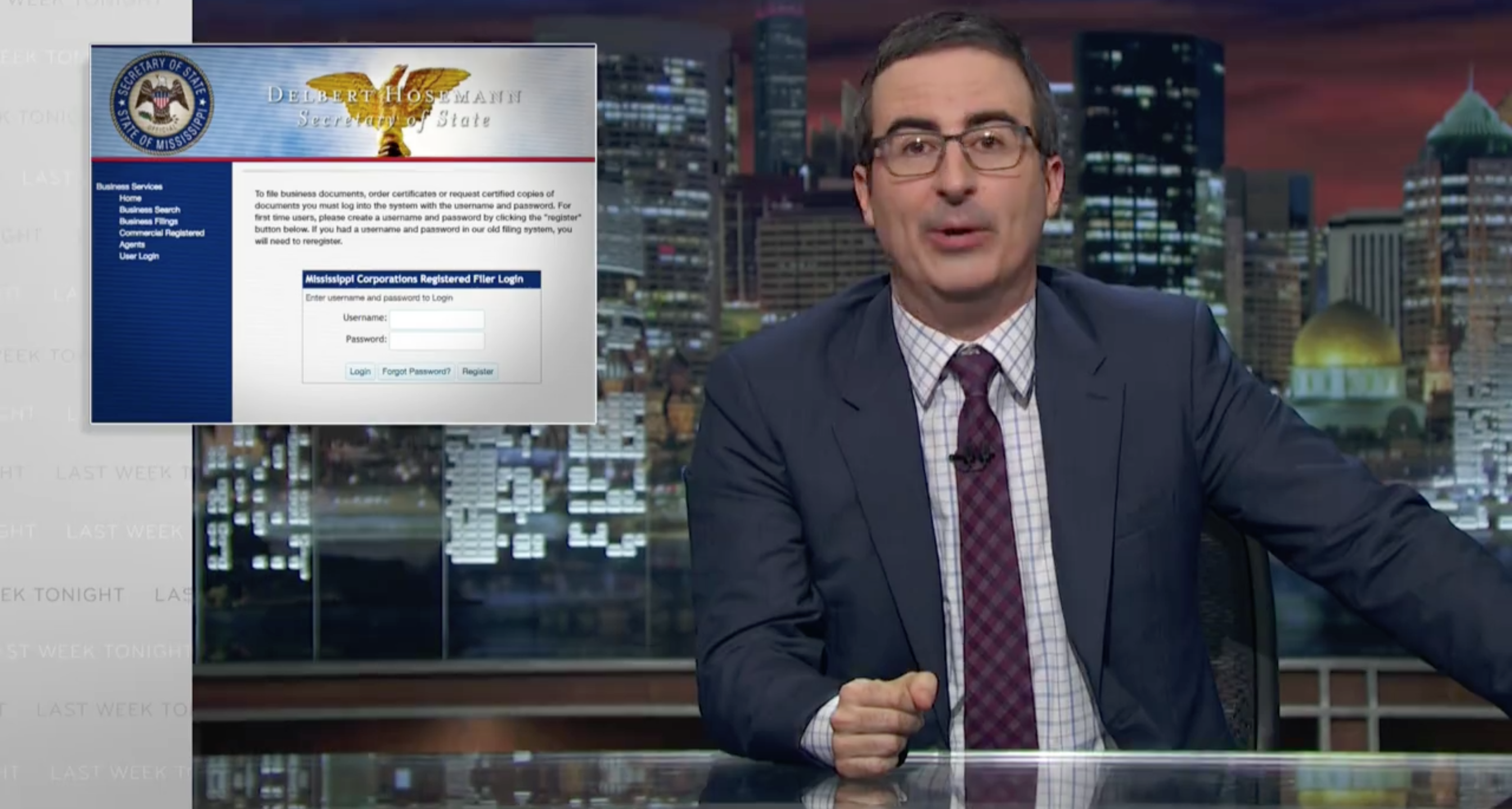 The Website John Oliver used to buy dept